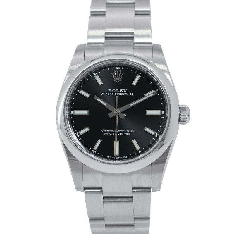 ロレックス オイスターパーペチュアル34 124200 ROLEX 腕時計 黒文字盤