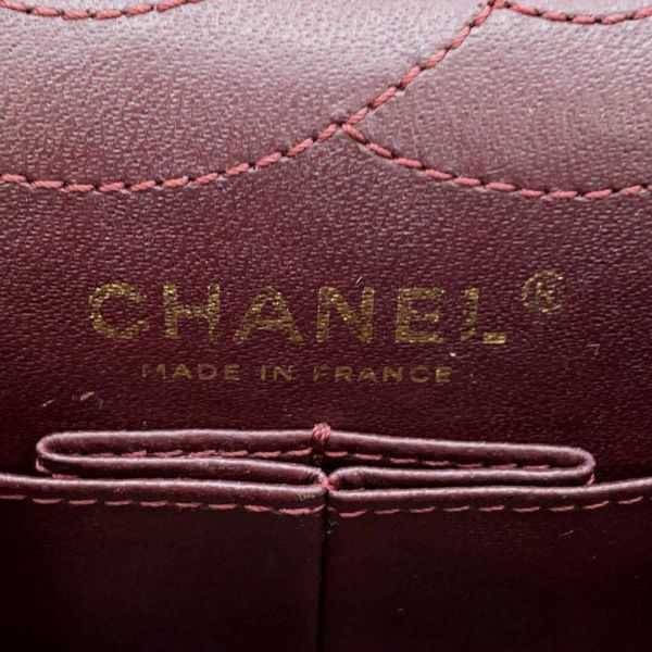 シャネル チェーンショルダーバッグ 2.55 マトラッセ エイジドカーフレザー A37587 CHANEL 黒