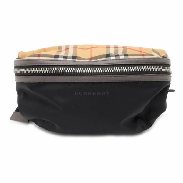 バーバリー ボディバッグ ヴィンテージチェック ナイロン 8005416 BURBERRY ベルトバッグ ウエストバッグ 黒