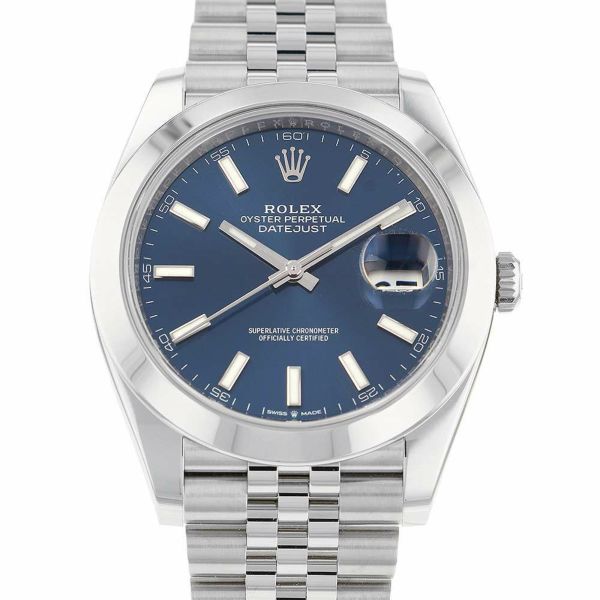 ロレックス デイトジャスト41 ランダムシリアル ルーレット 126300 ROLEX 腕時計 ブライトブルー文字盤 |  中古・新品ブランド販売ギャラリーレア公式通販