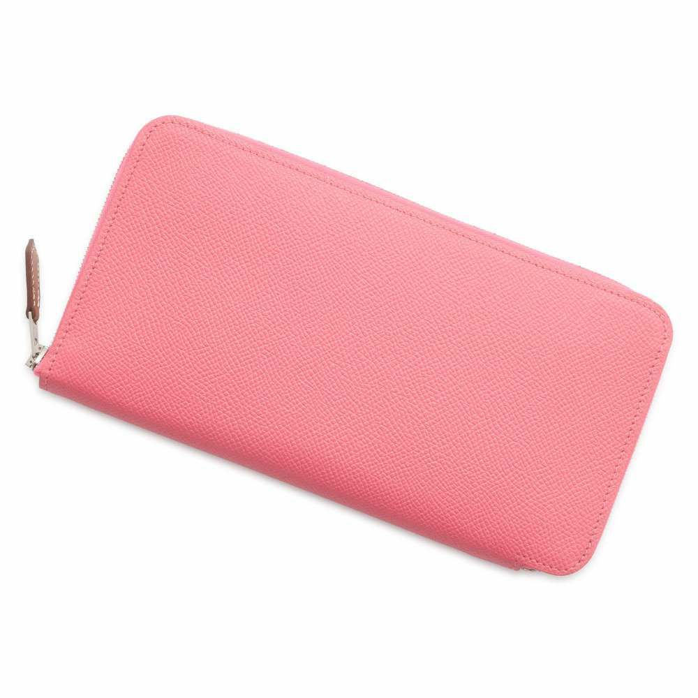 エルメス 長財布 アザップロング シルクイン ローズアザレ/シルバー 