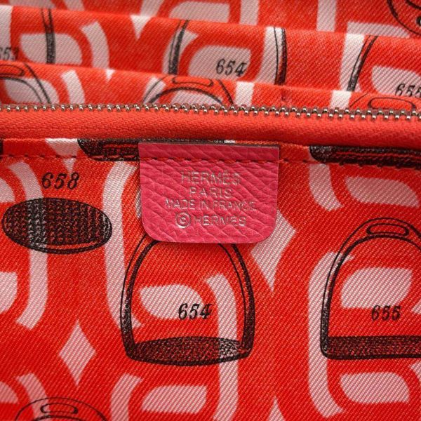 エルメス 長財布 アザップロング シルクイン ローズアザレ/シルバー金具 ヴォーエプソン X刻印 財布