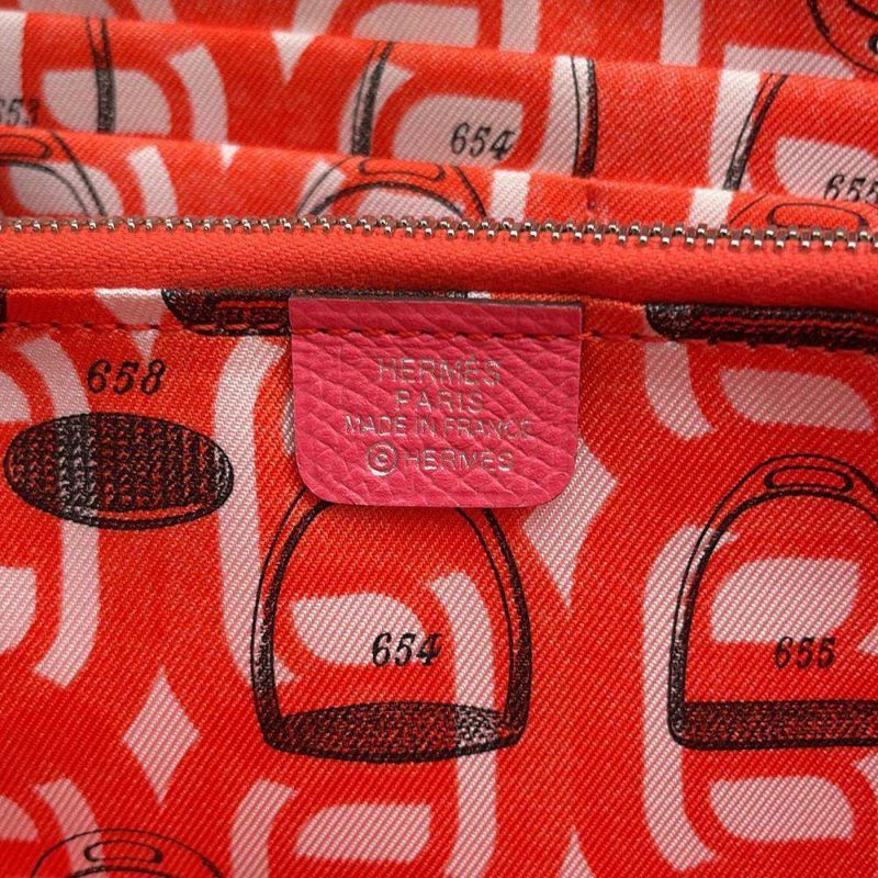 エルメス 長財布 アザップロング シルクイン ローズアザレ/シルバー金具 ヴォーエプソン X刻印 財布