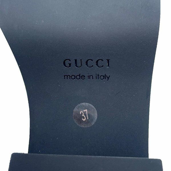 グッチ ブーツ 千鳥格子 ウール ボア レディースサイズ37 591039 GUCCI 靴 ブーティ 黒