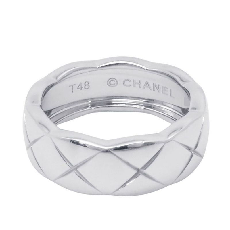 シャネル リング ココ クラッシュ コレクション リング ミディアム K18WG サイズ48 J10570 CHANEL 指輪 ジュエリー