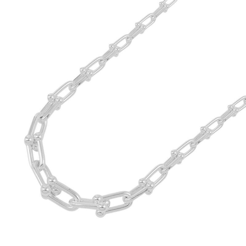 ティファニー ネックレス ハードウェア グラジュエイテッド リンク SV925シルバー Tiffany&Co. ジュエリー