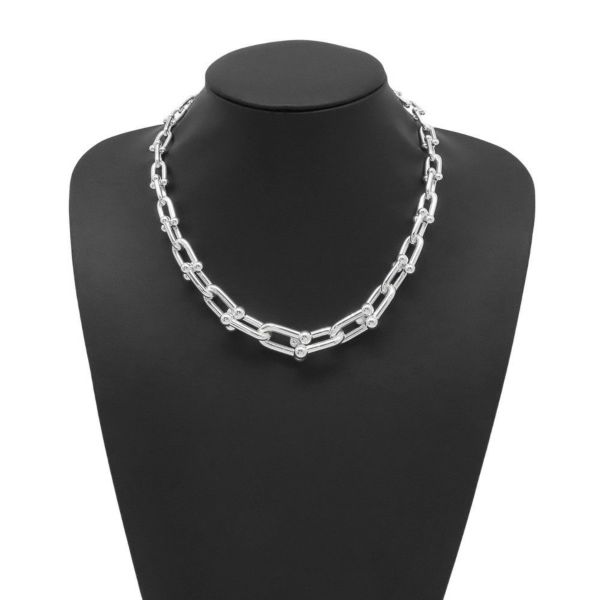 ティファニー ネックレス ハードウェア グラジュエイテッド リンク SV925シルバー Tiffany&Co. ジュエリー