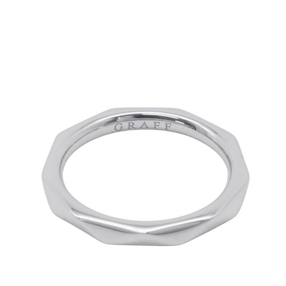 グラフ リング ローレンス グラフ シグネチャー バンド K18WGホワイトゴールド リングサイズ約9号 GRAFF 指輪