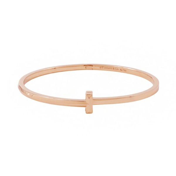 ティファニー ブレスレット Tワン ナロー ヒンジ バングル K18PGピンクゴールド 69334865