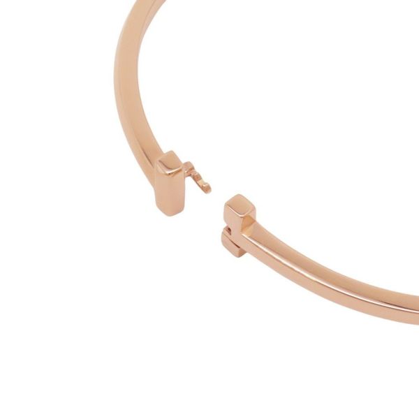 ティファニー ブレスレット Tワン ナロー ヒンジ バングル K18PGピンクゴールド 69334865