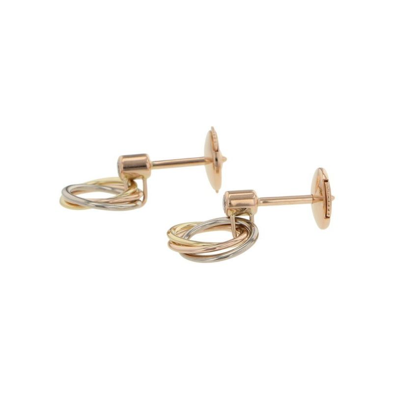 カルティエ ピアス トリニティ ピアス K18WG/K18YG/K18PG ダイヤ計約0.08ct B8043200 Cartier