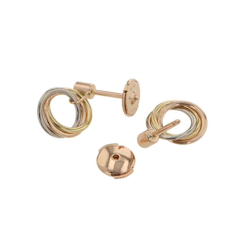 カルティエ ピアス トリニティ ピアス K18WG/K18YG/K18PG ダイヤ計約0.08ct B8043200 Cartier