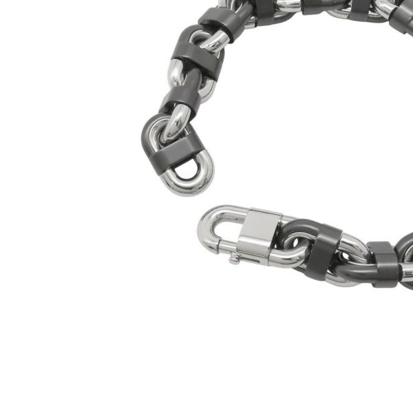 エルメス ブレスレット シェーヌマリオン Chaine Maillon ステンレス/セラミック サイズT5 HERMES メンズ 黒