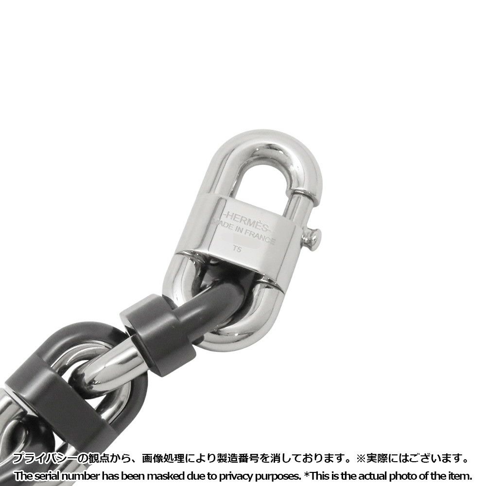 エルメス ブレスレット シェーヌマリオン Chaine Maillon ステンレス/セラミック サイズT5 HERMES メンズ 黒