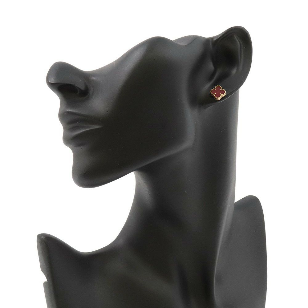 ヴァンクリーフ&アーペル ピアス スウィート アルハンブラ ピアス カーネリアン K18PGピンクゴールド VCARN6BO00