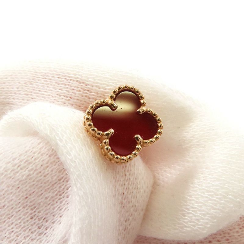 ヴァンクリーフ&アーペル ピアス スウィート アルハンブラ ピアス カーネリアン K18PGピンクゴールド VCARN6BO00