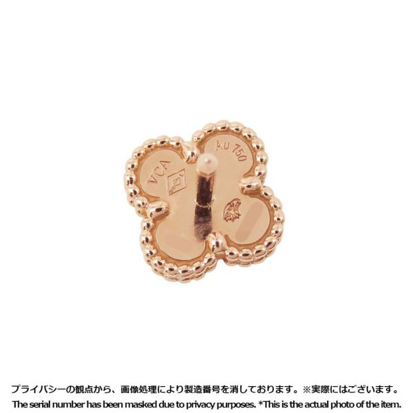 新品同様 ヴァンクリ&アーペルズ スウィートアルハンブラ　カーネリアンピアス 新品同様 ヴァンクリ&アーペルズ スウィートアルハンブラ