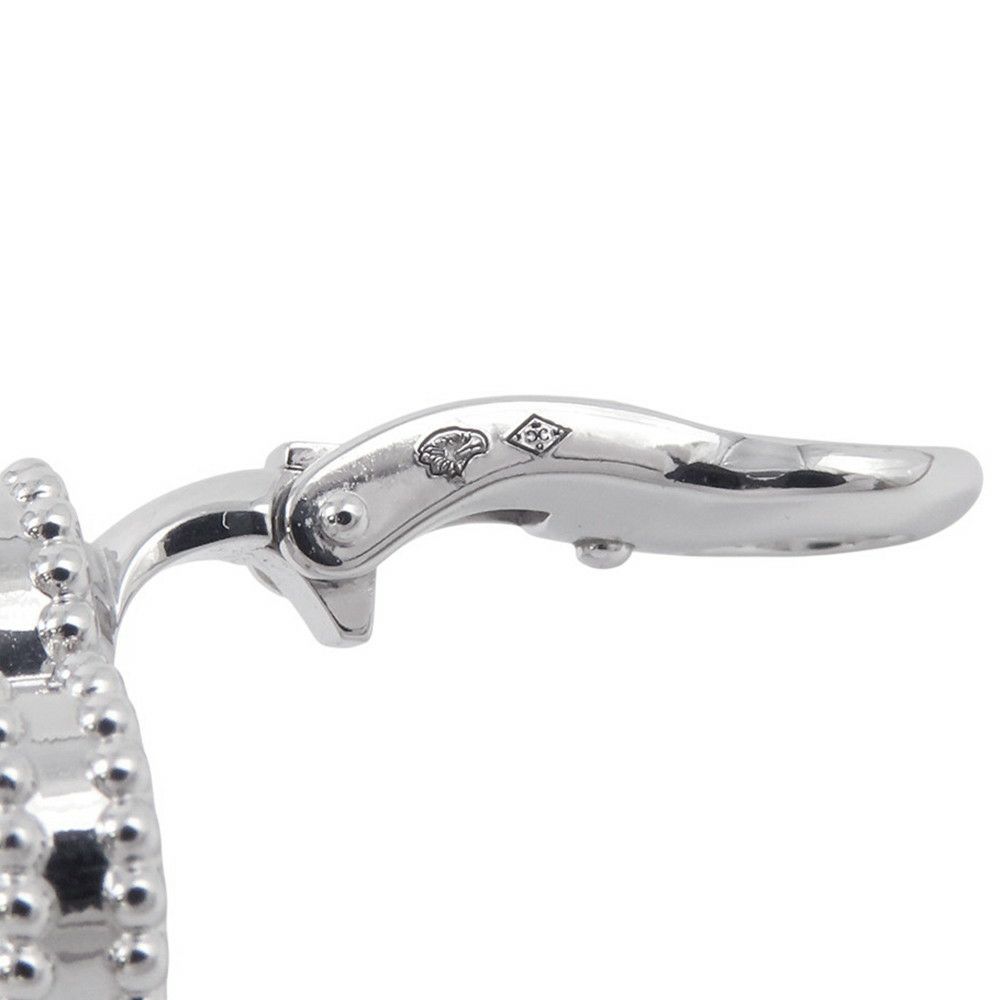 ヴァンクリーフ&アーペル ピアス ヴィンテージ アルハンブラ イヤリング マザーオブパール K18WGホワイトゴールド VCARF48600