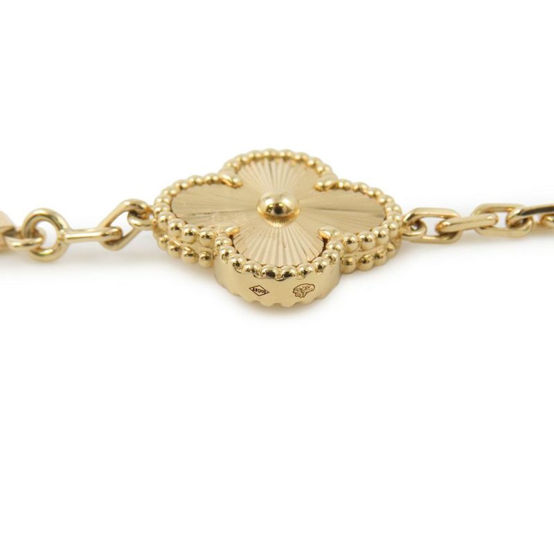 ヴァンクリーフ＆アーペル ブレスレット ヴィンテージ アルハンブラ ブレスレット 5モチーフ ギヨシェ K18YG VCARP3JK00