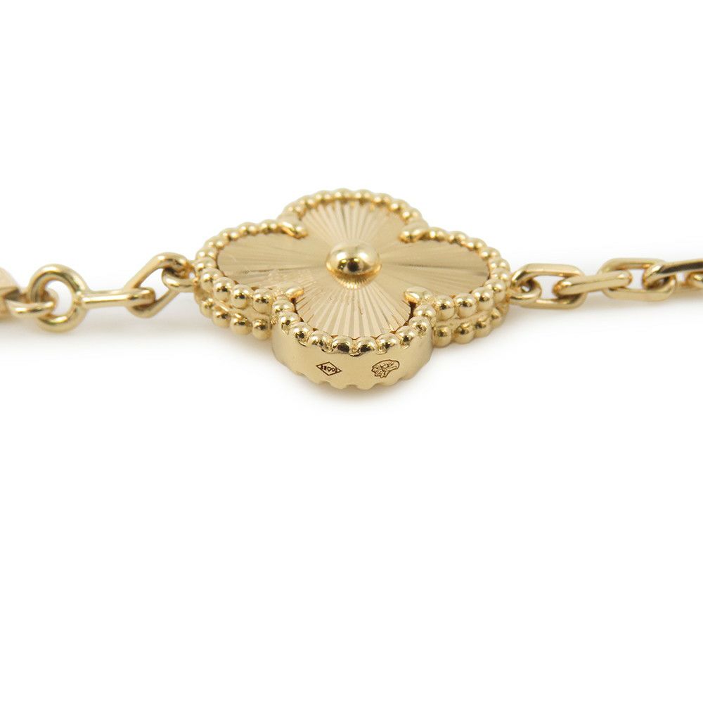 ヴァンクリーフ＆アーペル ブレスレット ヴィンテージ アルハンブラ ブレスレット 5モチーフ ギヨシェ K18YG VCARP3JK00