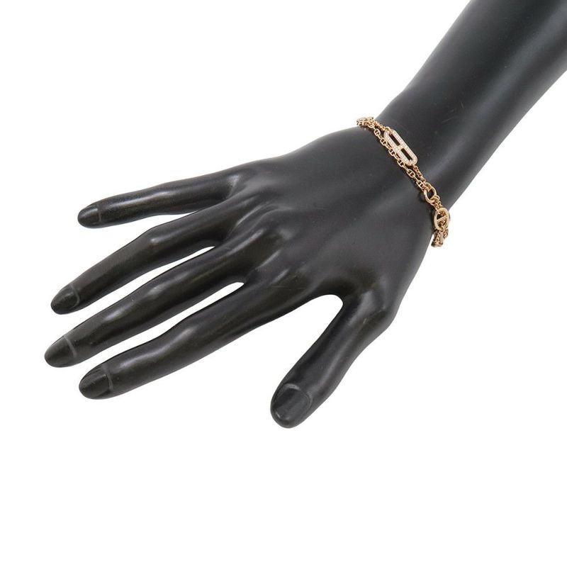エルメス ブレスレット シェーヌダンクル カオス ブレスレット ダイヤモンド 46P 計0.48ct K18PGピンクゴールド サイズST HERMES