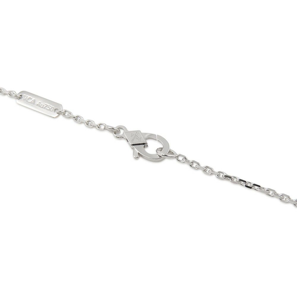 ヴァンクリーフ&アーペル ネックレス ヴィンテージ アルハンブラ ペンダント ギヨシェ K18WGホワイトゴールド VCARP9XG00