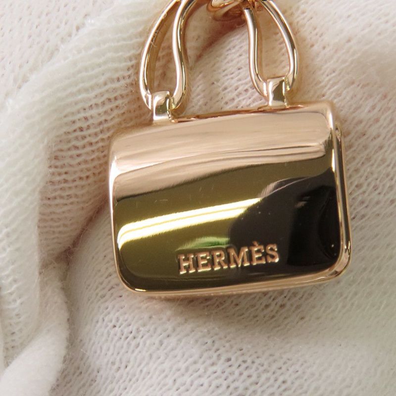 エルメス ネックレス アミュレット コンスタンス ペンダント ダイヤ 43P 計0.44ct K18PGピンクゴールド HERMES Amulettes Constance