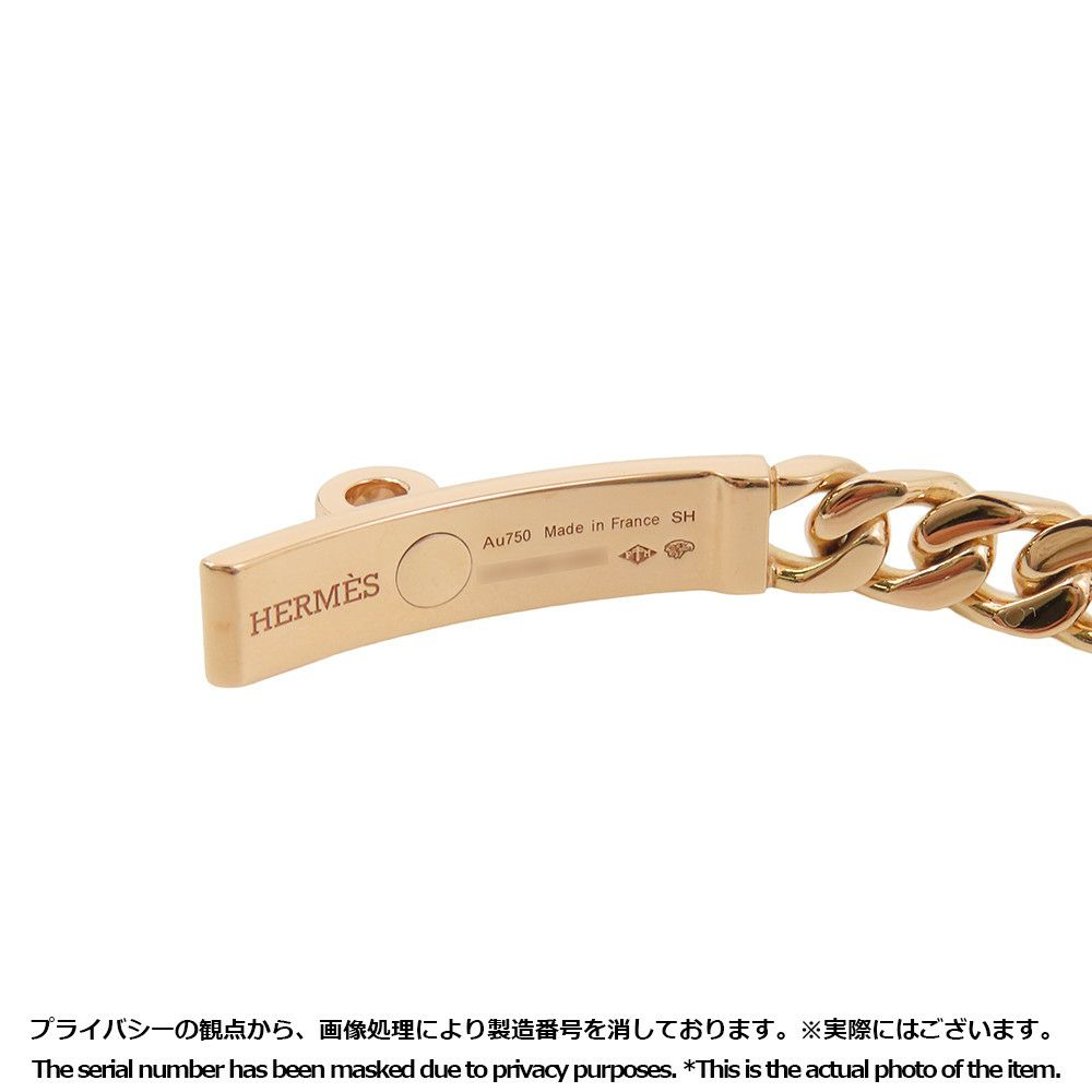 エルメス ブレスレット ケリーグルメット ダイヤモンド 41P 計0.90ct サイズSH K18PGピンクゴールド HERMES Kelly Gourmette
