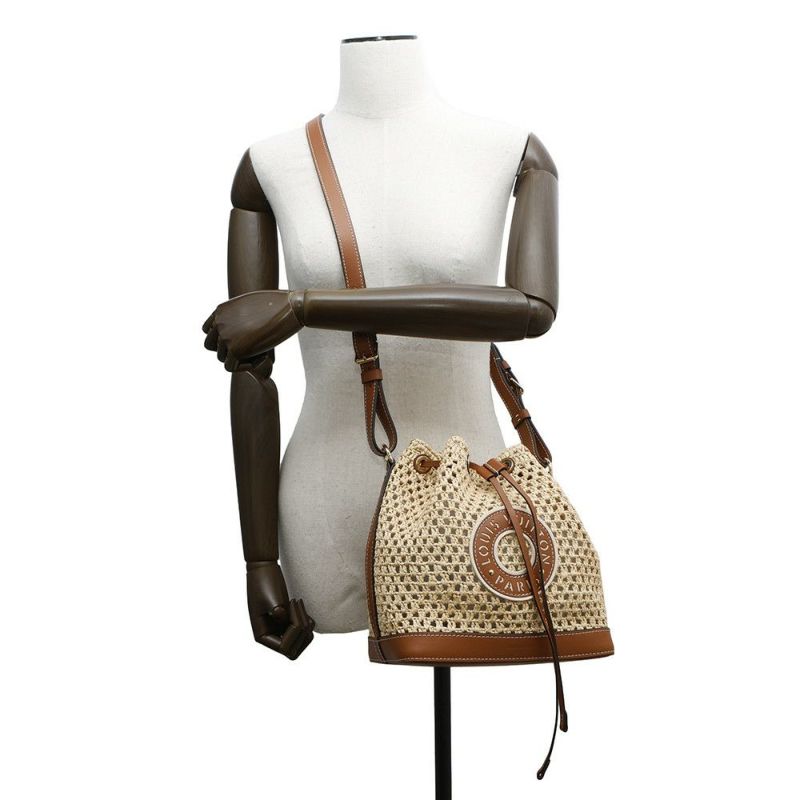 ルイヴィトン ショルダーバッグ ラフィア ノエBB M24722 LOUIS VUITTON かごバッグ