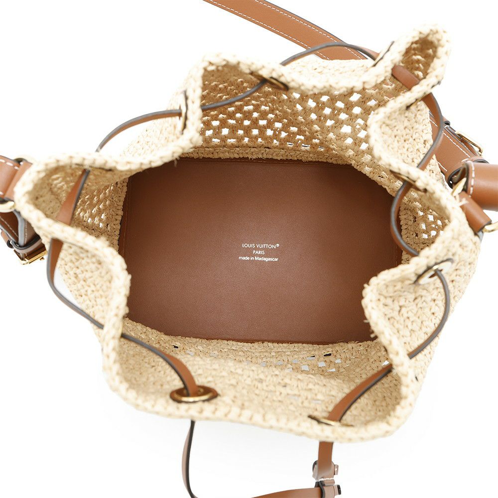 ルイヴィトン ショルダーバッグ ラフィア ノエBB M24722 LOUIS VUITTON かごバッグ