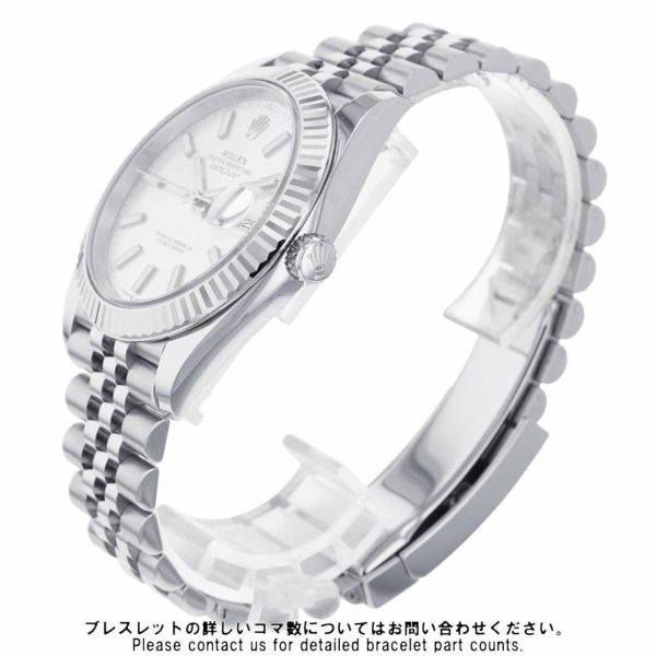 ロレックス デイトジャスト41 ホワイトゴールド ランダムシリアル ルーレット 126334 ROLEX 腕時計 シルバー文字盤