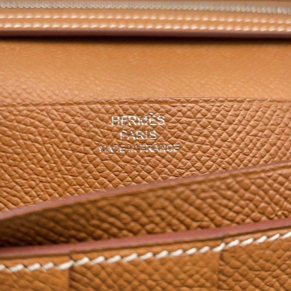 エルメス 長財布 ベアンスフレ ゴールド/シルバー金具 ヴォーエプソン A刻印 HERMES 財布