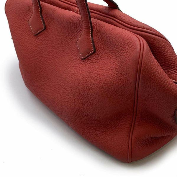 エルメス トートバッグ ヴィクトリア35 ローズジャイプール/シルバー金具 トリヨンクレマンス □O刻印