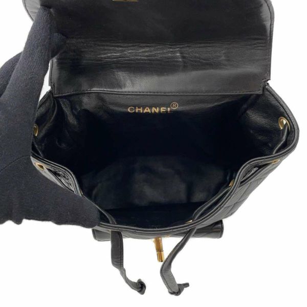 シャネル リュック ココマーク マトラッセ チェーン ラムスキン CHANEL バッグ バックパック 黒