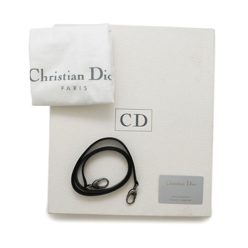 クリスチャン・ディオール ハンドバッグ レディディオール ミディアム キャンバス Christian Dior 2way 黒