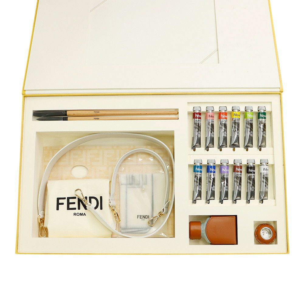 フェンディ ショルダーバッグ バゲット お絵描きバケット パーソナライズカラーキット 8BR600 FENDI ワンショルダー ロゴ 白