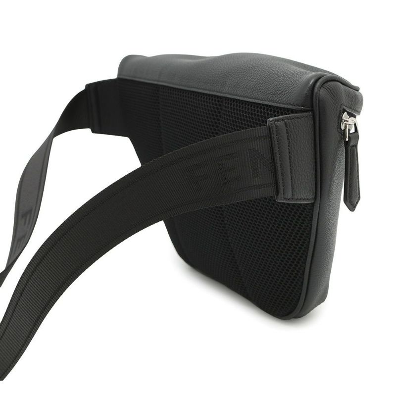 フェンディ ボディバッグ ロゴエンボス レザー 7VA562 FENDI 黒