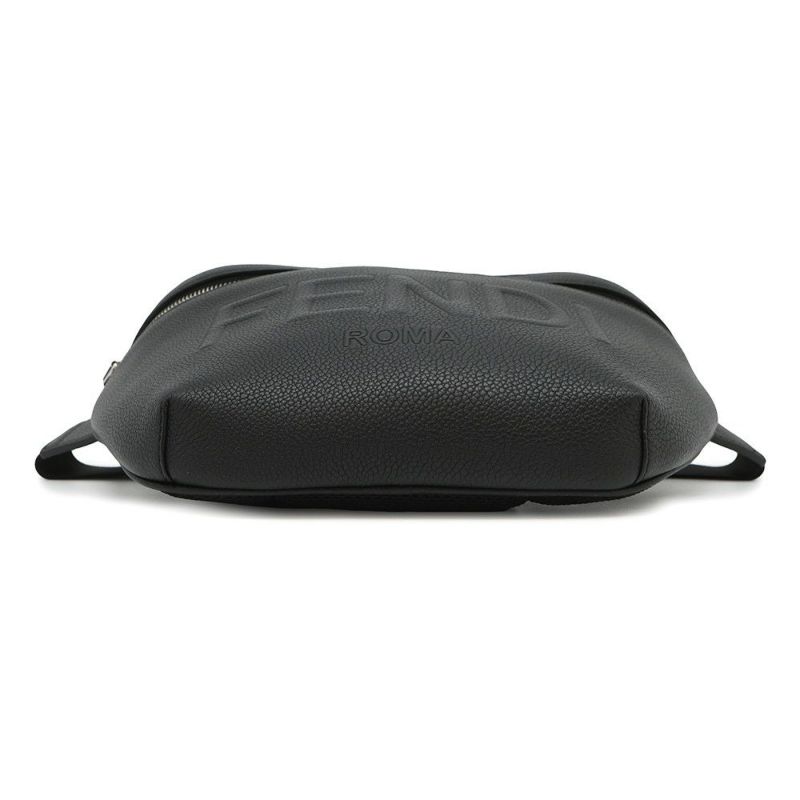 フェンディ ボディバッグ ロゴエンボス レザー 7VA562 FENDI 黒