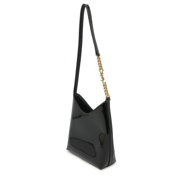 サンローランパリ ショルダーバッグ ホーボーバッグ パテント 773626 SAINT LAURENT PARIS 黒