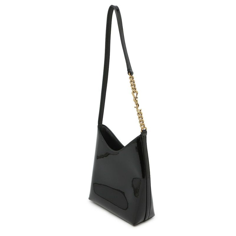 サンローランパリ ショルダーバッグ ホーボーバッグ パテント 773626 SAINT LAURENT PARIS 黒