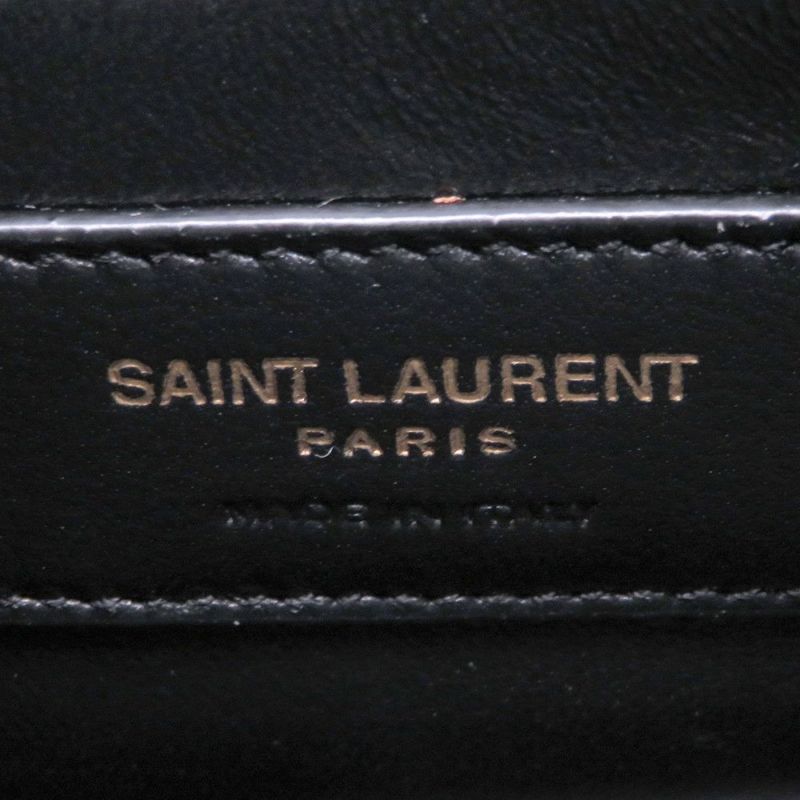 サンローランパリ ショルダーバッグ ホーボーバッグ パテント 773626 SAINT LAURENT PARIS 黒