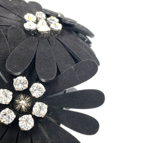 クリスチャン・ルブタン サンダル フローラ クール フラット スエード ラインストーン レディースサイズ38 1/2 Christian Louboutin 靴 黒