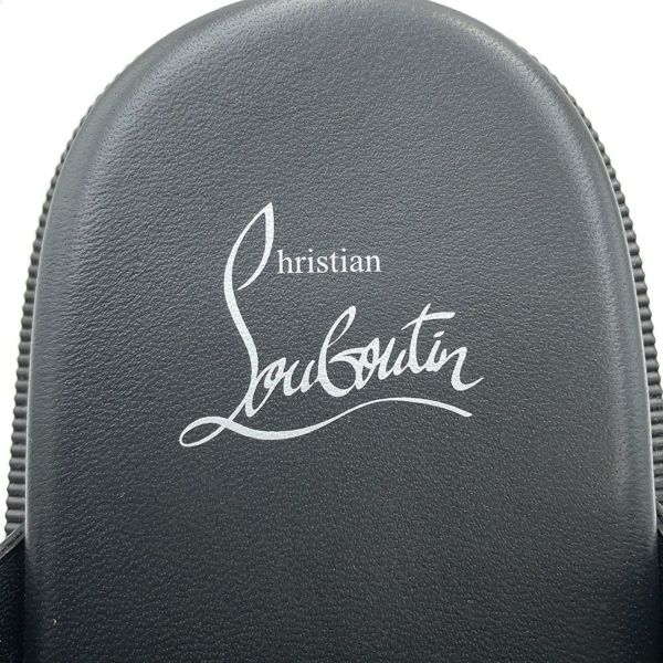 クリスチャン・ルブタン サンダル フローラ クール フラット スエード ラインストーン レディースサイズ38 1/2 Christian Louboutin 靴 黒