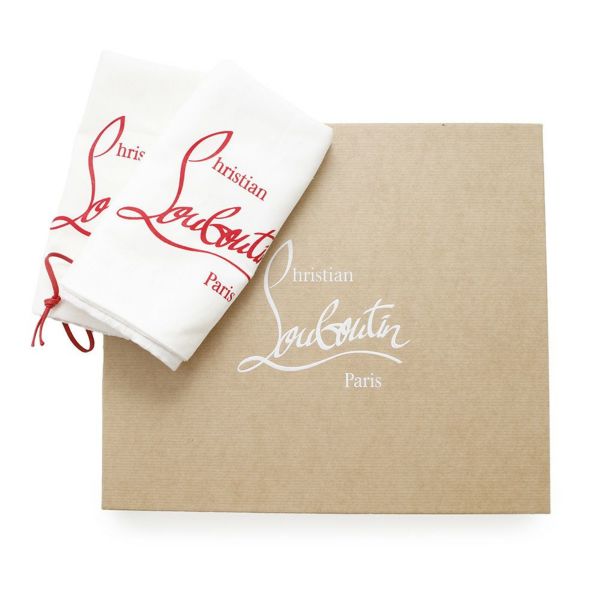 クリスチャン・ルブタン サンダル フローラ クール フラット スエード ラインストーン レディースサイズ38 1/2 Christian Louboutin 靴 黒