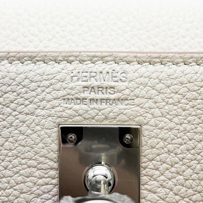 エルメス ハンドバッグ ケリー25 内縫い グリスペール/シルバー金具 トゴ W刻印 HERMES 2wayショルダー