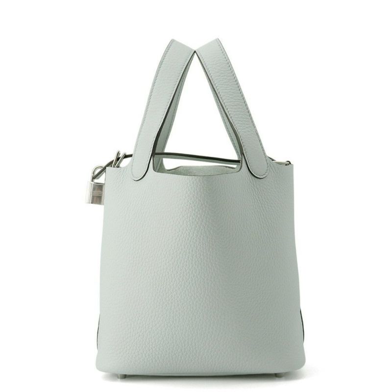 エルメス ハンドバッグ ピコタンロックPM ブルーペール/シルバー金具 トリヨンクレマンス W刻印