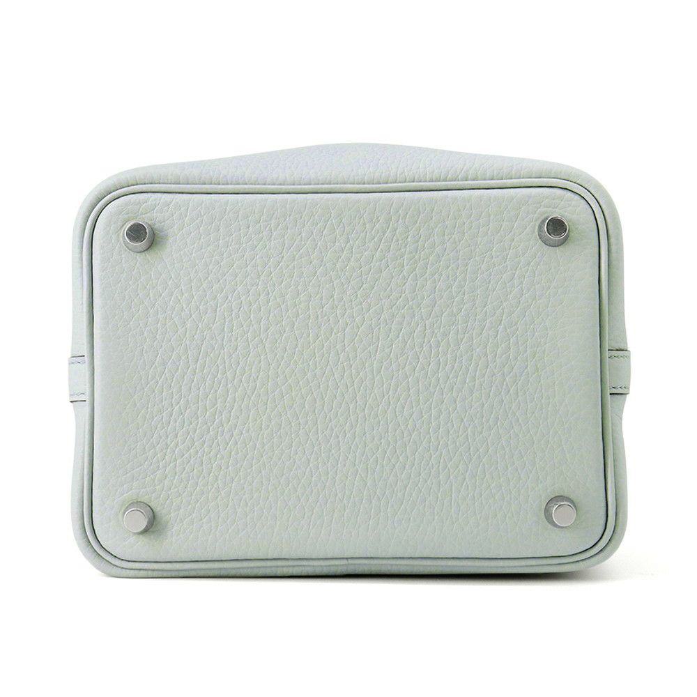 エルメス ハンドバッグ ピコタンロックPM ブルーペール/シルバー金具 トリヨンクレマンス W刻印