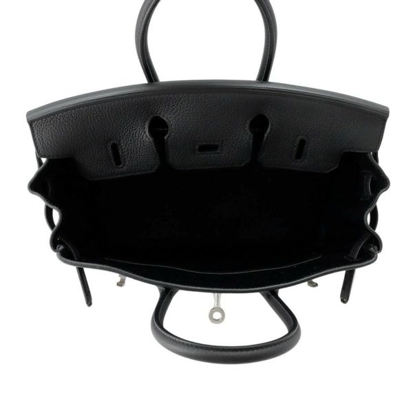 エルメス バーキン25 ブラック/マットシルバー金具 トゴ K刻印 HERMES Birkin ハンドバッグ 黒