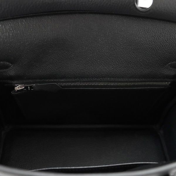 エルメス バーキン25 ブラック/マットシルバー金具 トゴ K刻印 HERMES Birkin ハンドバッグ 黒