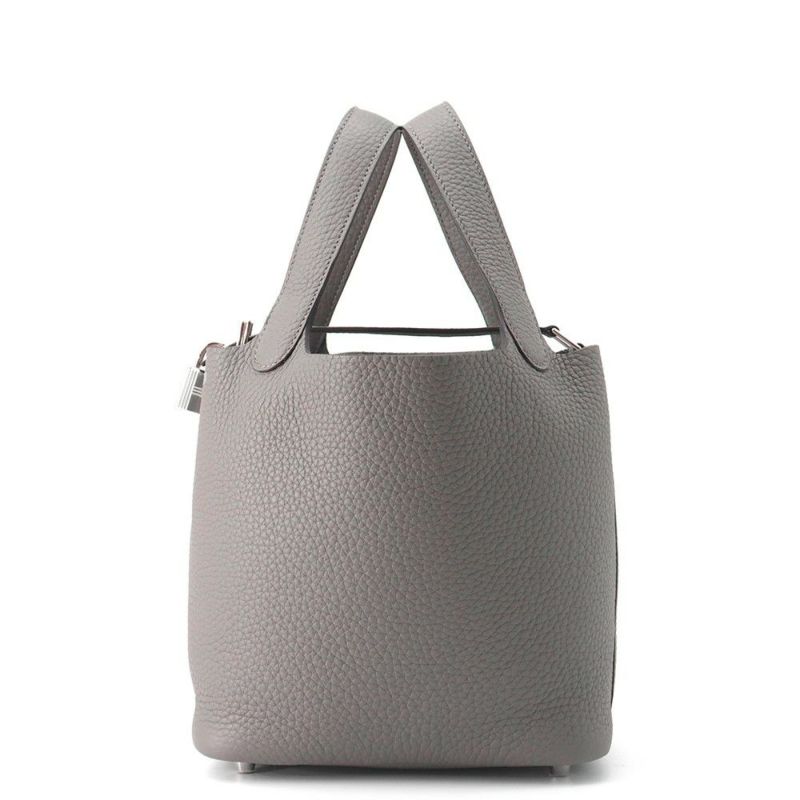 エルメス ハンドバッグ ピコタンロックPM グリメイヤー/シルバー金具 トリヨンクレマンス K刻印